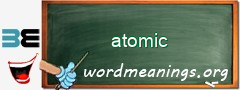 WordMeaning blackboard for atomic